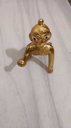Picture of Laddu Gopal brass idol